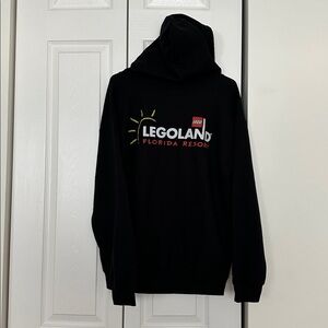 LEGOLAND FLORIDA RESORT BLACK ZIP UP UNISEX HOODIE SIZE MEDIUM